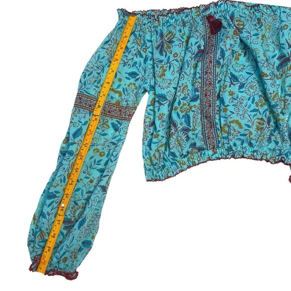 NEW POUPETTE ST BARTH Nana Beach Top in Light Blue Paquerette, Size Small, NWT - Picture 10 of 12